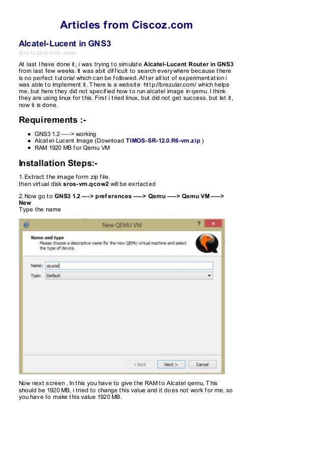 documentation gns3 en francais